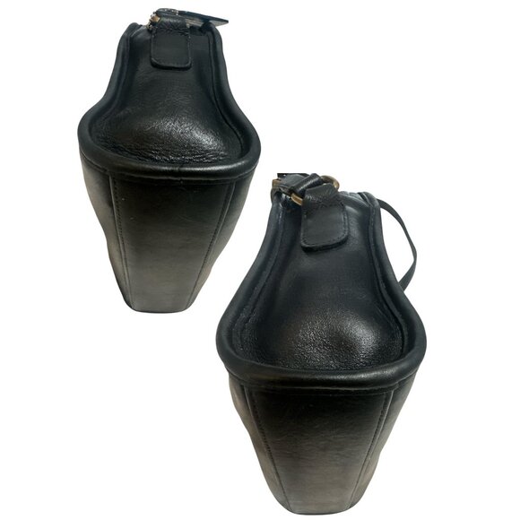 VTG Coach Metropolis Zip Bag 9087 Navy Leather Brass Crossbody Y2K Costa Rica - Picture 6 of 9